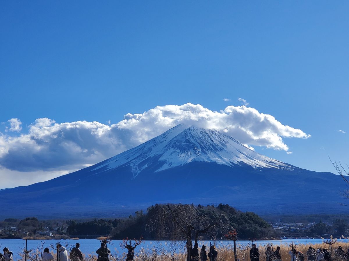 河口湖から富士山